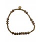 Bracelet Acier - Perles et perles en acier sur élastique 