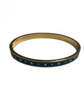 Bracelet Acier - Clip fin avec étoiles