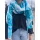 Echarpe viscose imprimée grandes feuilles et lurex