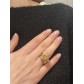 Bague Acier réglable - Large fleur sertie sur multi anneaux
