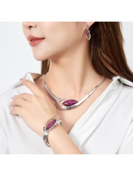 Bracelet éla - Goutte en acier entrelacé avec vague