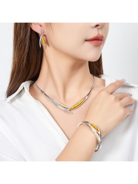 Bracelet éla -  Triple ovales avec effet nacre