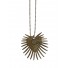 Collier Acier - Pendentif soleil martelé avec pierre sur chaine