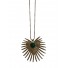 Collier Acier - Pendentif soleil martelé avec pierre sur chaine
