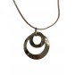 Collier - Superposition de cercle sur cordon épais