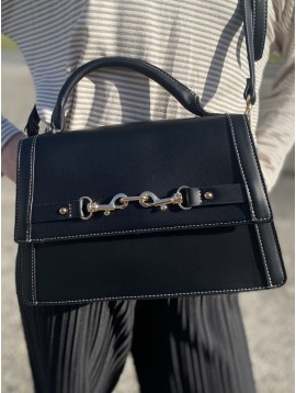 Sac synthé porté main avec rabat et mousquetons