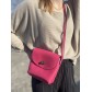Sac  synthé porté travers mini grainé avec rabat