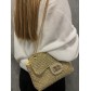 Sac habillé rectangulaire tout strass avec rabat et fermoir