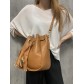 Sac cuir porté travers grainé forme bourse