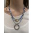 Collier Long - Pendentif anneau sur chaine fine en perle