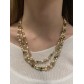 Collier  - Multirangs avec perles cubiques 