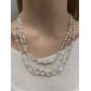 Collier  - Multirangs avec perles cubiques 