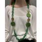 Collier long - Pastilles rondes et ovales sur chaine ovale en résine
