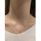 Collier Acier - Pierre nat sertie chaîne fine et perles émaillées