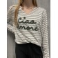 Top rayé "Ciao Amore"
