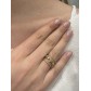 Bague Acier - Triple rangs feuilles et perles  naturelles
