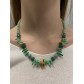 Collier - Perles cylindriques ave perle ovales plate 