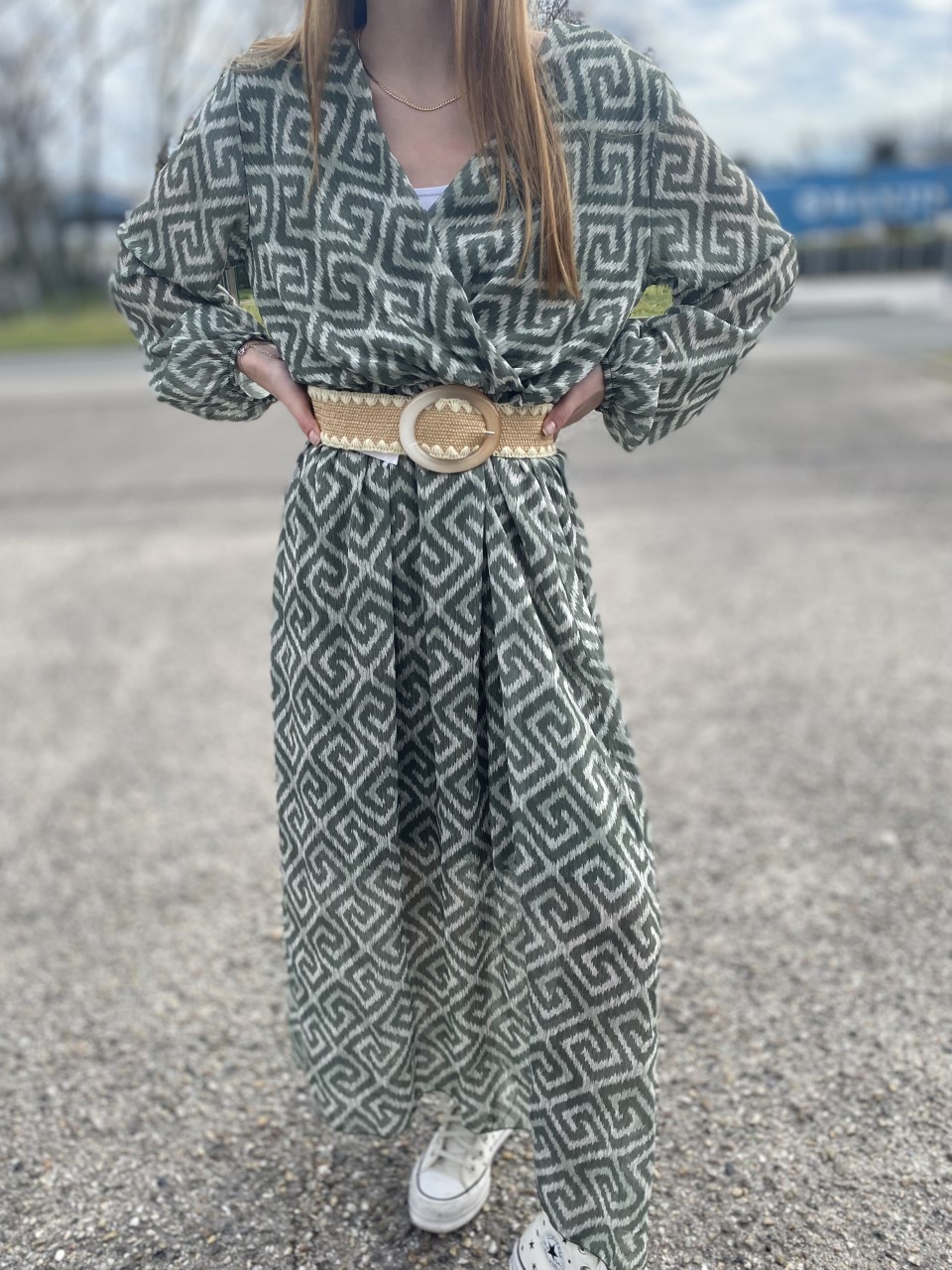 Robe longue croisée best sale