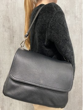 Sac cuir porté travers grainé