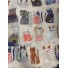 Echarpe viscose imprimée multi chats avec franges
