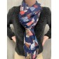 Echarpe viscose imprimée multi chats avec franges