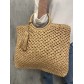 Sac grand porté main paille papier anses rondes