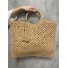 Sac grand porté main paille papier anses rondes