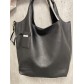 Sac shopping grainé souple avec porte carte