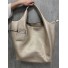 Sac shopping grainé souple avec porte carte