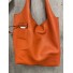 Sac shopping grainé souple avec porte carte