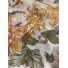 Echarpe soie imprimée branches avec petites et grosses fleurs