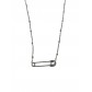 Collier Acier - Epingle double sur chaine fine 