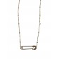 Collier Acier - Epingle double sur chaine fine 