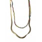 Collier Acier - Double chaine perle et chaine plate 