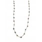 Collier Acier - Petites perles facettes sur chaine fine