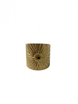Bague Acier - Bague jonc large réglable avec étoile et pierre centrale