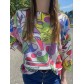 Top pull oversize imprimé visage tourbillon P