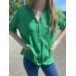 Chemise fine effet gauffré unie avec noeud sur le devant