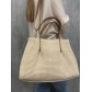 Sac grainage cuir bi matière porté main style petit cabas 