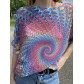 Top pull oversize imprimé ronds en spirales