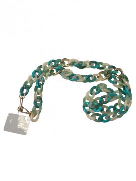 Bijoux Portable - Chaine portable maille en résine avec métal doré 