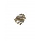 Bague Acier réglable - Multi-anneaux ouverts boules et pierres