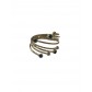 Bague Acier réglable - Multi-anneaux ouverts boules et pierres