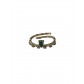 Bague Acier réglable - Strass et pierre sur anneaux style martelé