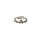 Bague Acier réglable - Strass et pierre sur anneaux style martelé