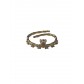 Bague Acier réglable - Strass et pierre sur anneaux style martelé
