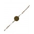 Bracelet Acier - Pastille boussole sur chaîne  avec perles cylindrique