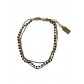 Bracelet Acier- Multirangs perles de couleur et chaine maille fine