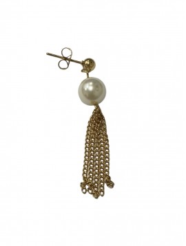  BO percées Acier- Perle avec multi chaines pendantes
