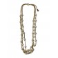 Collier Acier - Collier triples rangs avec perles sur chaine fine